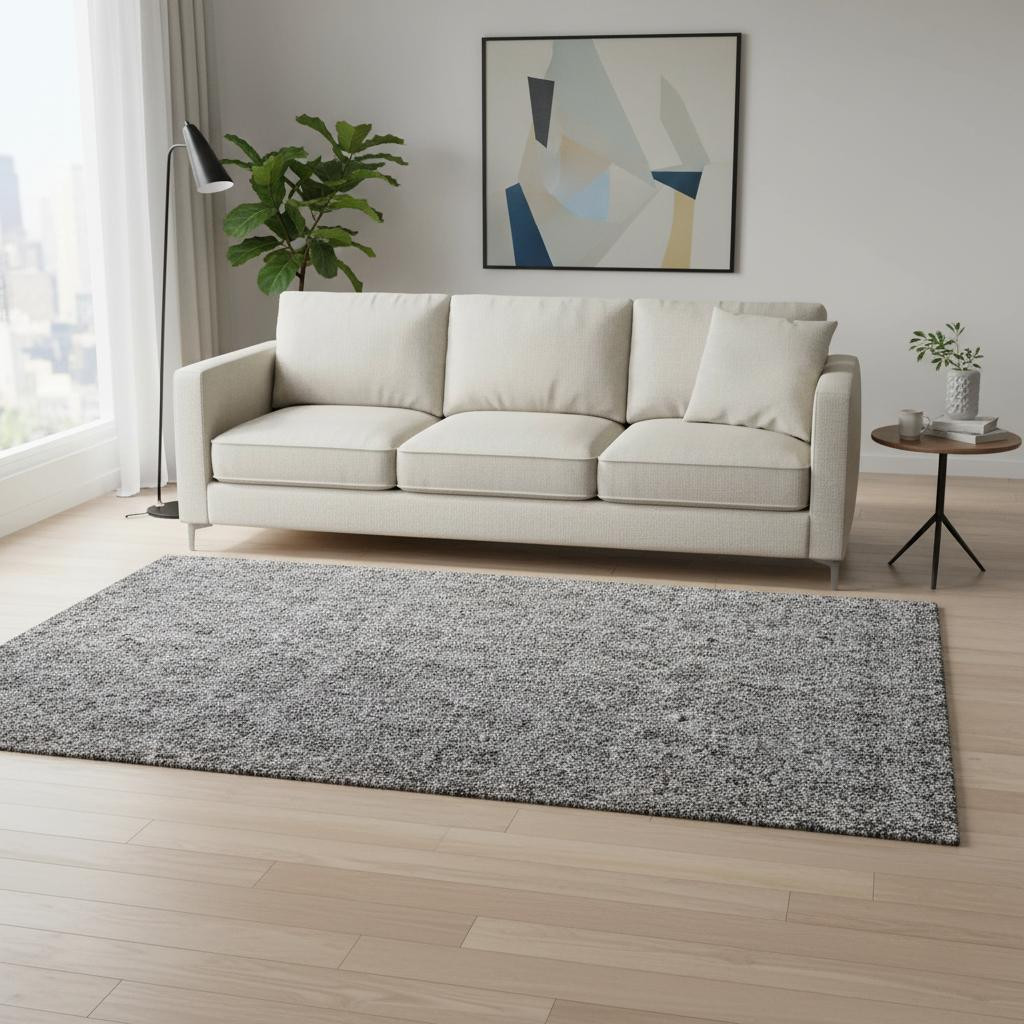 656821 5 x 8 ft. Gray & Silver Floral Transitional Washable Machine Made Rectangle Area Rug with UV Protection
