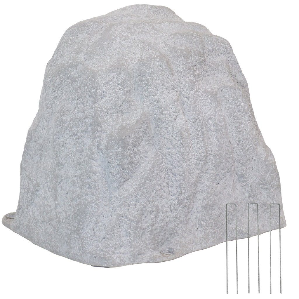 666827 22 in. Gray Polyresin Faux Rock