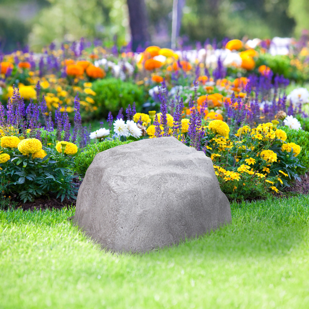 666828 14 in. Gray Polyresin Faux Rock