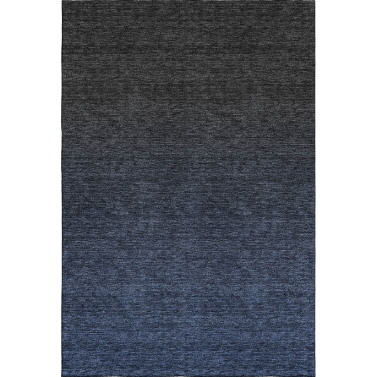 667329 9 x 12 ft. Navy Blue & Charcoal Ombre Washable Machine Made Rectangle Area Rug with UV Protection