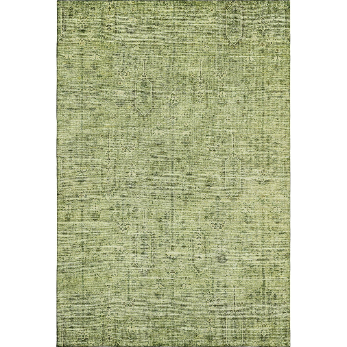 665435 5 x 8 ft. Sage & Green Southwestern Washable Machine Made Rectangle Area Rug with UV Protection