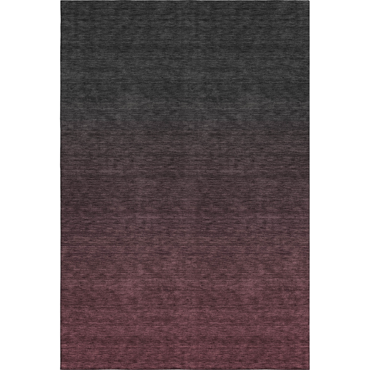 667324 10 x 14 ft. Merlot & Charcoal Ombre Washable Machine Made Rectangle Area Rug with UV Protection