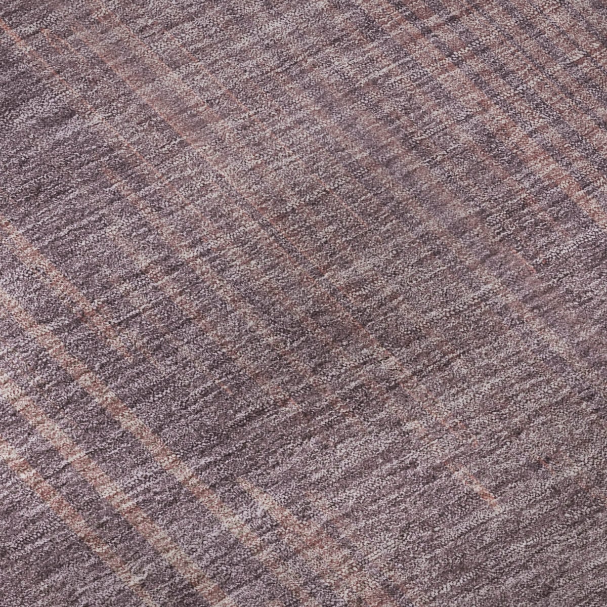 671028 8 x 10 ft. Mauve & Plum Striped Washable Machine Made Rectangle Area Rug with UV Protection