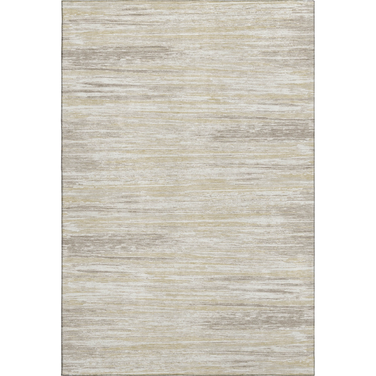 671192 10 x 14 ft. Beige & Ivory Striped Transitional Washable Machine Made Rectangle Area Rug with UV Protection