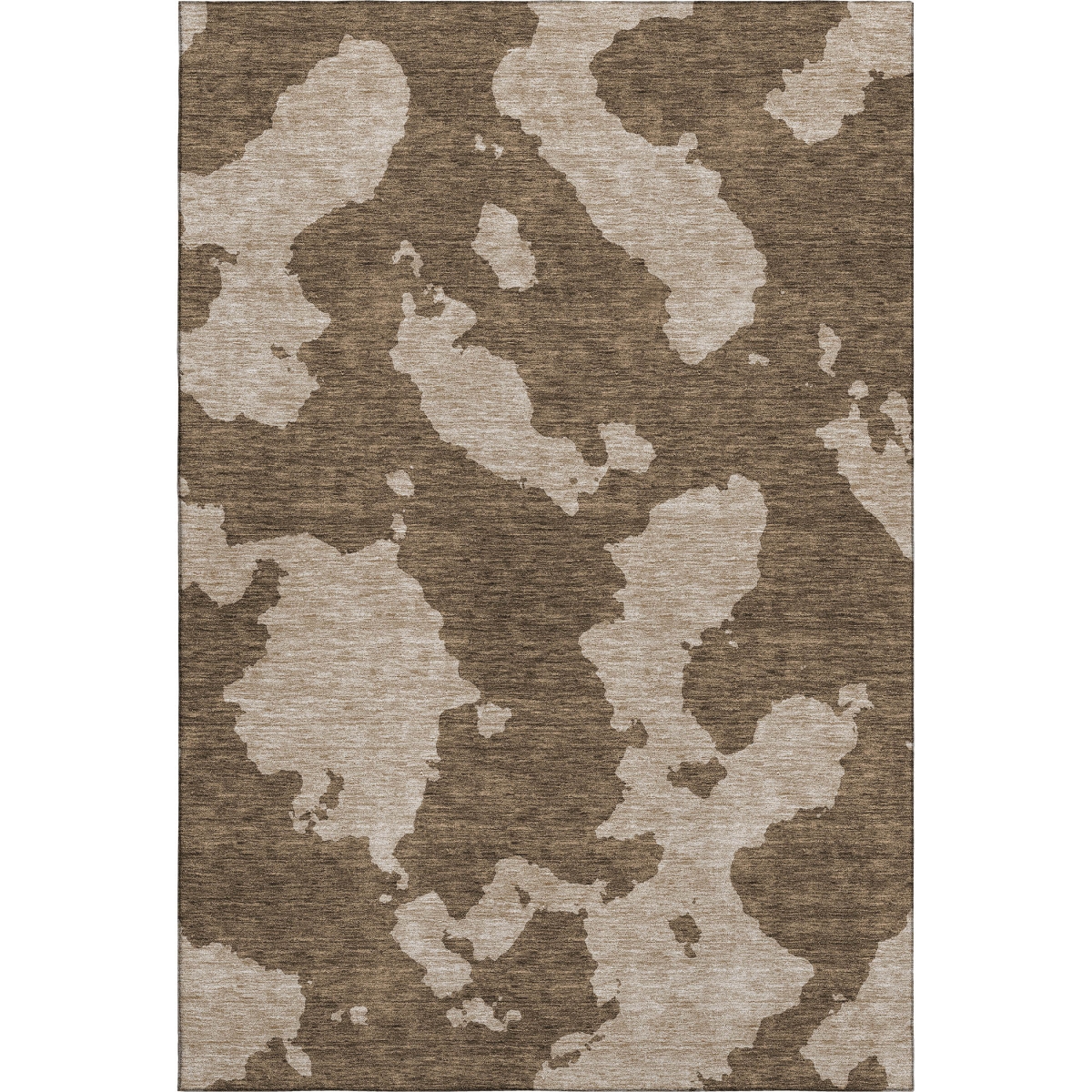 677008 8 x 10 ft. Brown & Beige Abstract Transitional Washable Machine Made Rectangle Area Rug with UV Protection