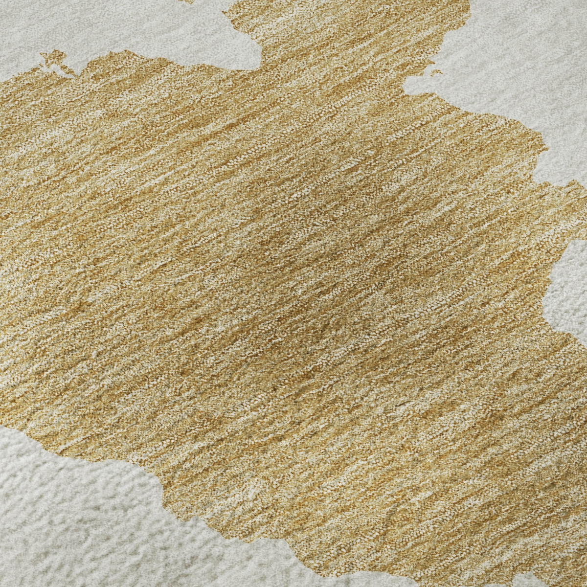 677018 5 x 8 ft. Gold & Ivory Abstract Transitional Washable Machine Made Rectangle Area Rug with UV Protection
