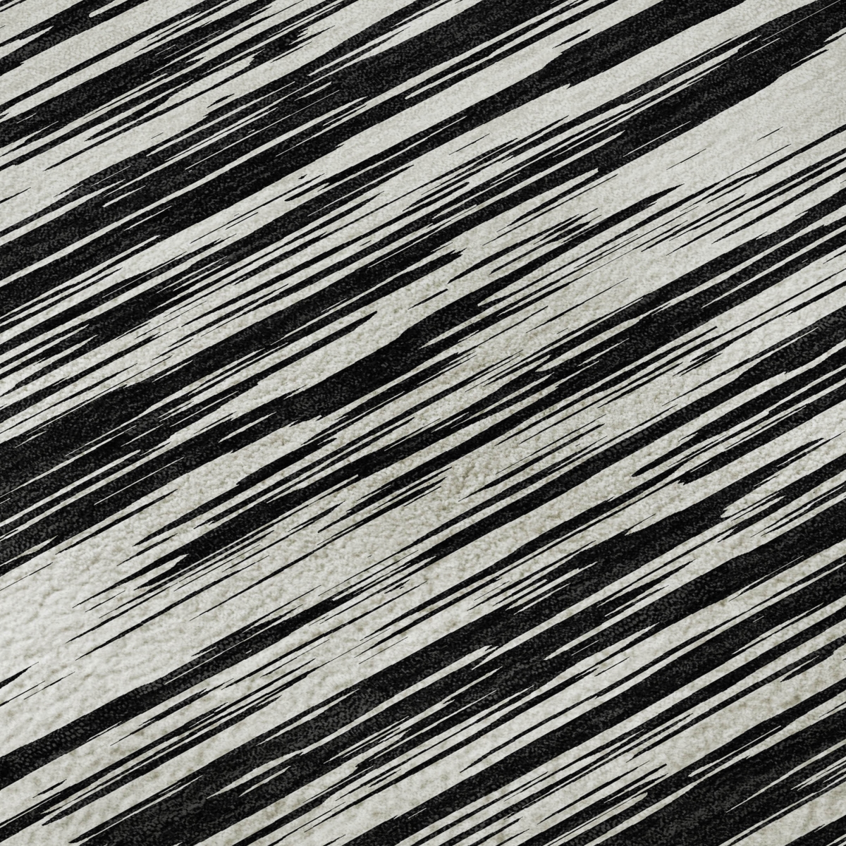 675570 10 x 14 ft. Black & Ivory Striped Transitional Washable Machine Made Rectangle Area Rug with UV Protection