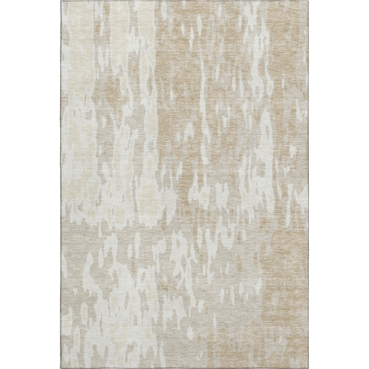 675821 9 x 12 ft. Beige, Ivory & Tan Abstract Washable Machine Made Rectangle Area Rug with UV Protection
