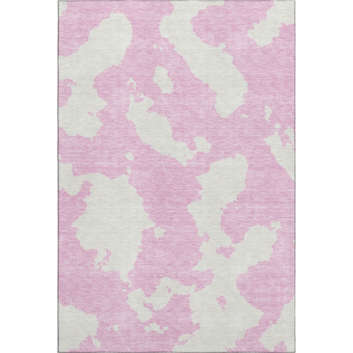 677051 9 x 12 ft. Pink & Ivory Abstract Transitional Washable Machine Made Rectangle Area Rug with UV Protection