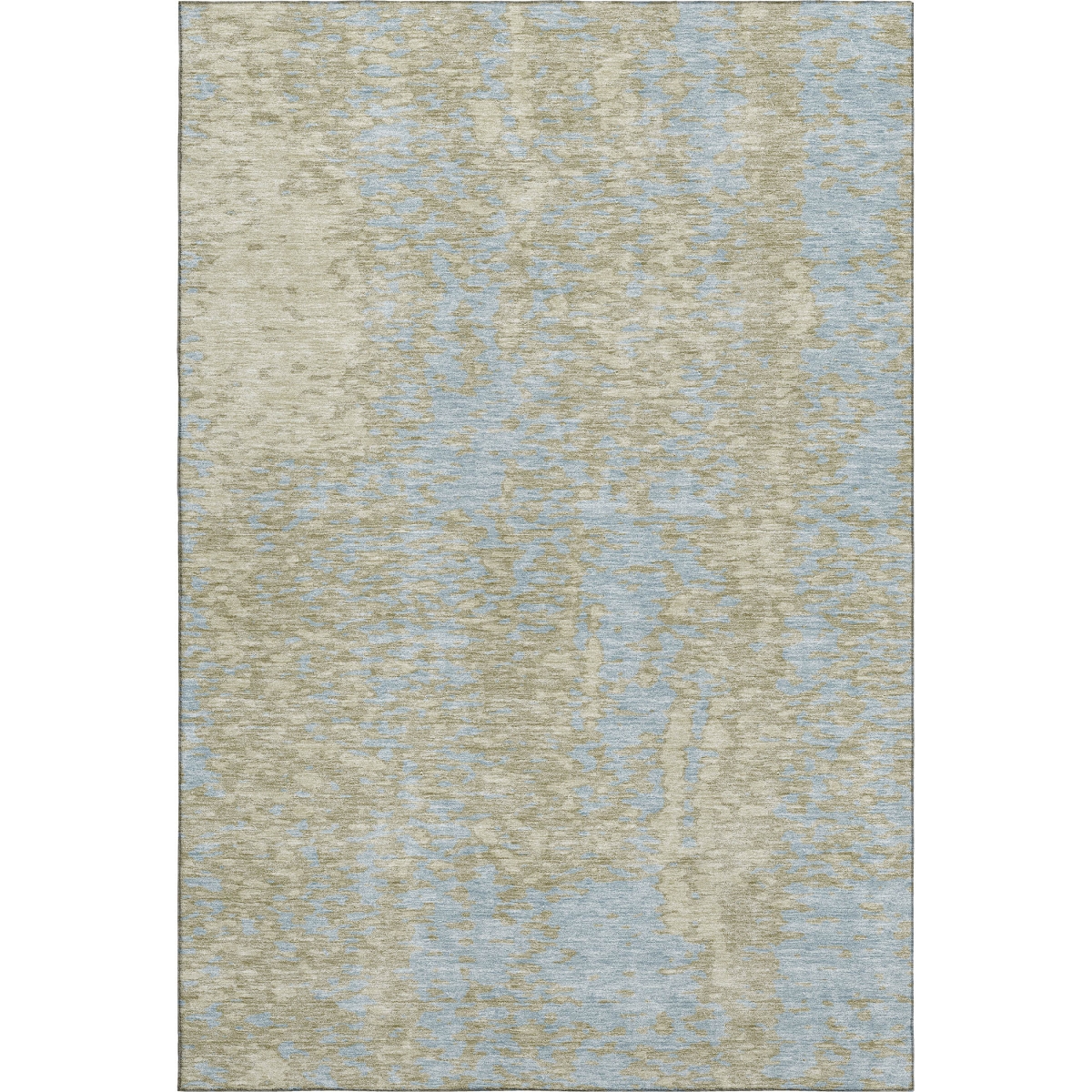 675414 10 x 14 ft. Beige & Blue Abstract Washable Machine Made Rectangle Area Rug with UV Protection