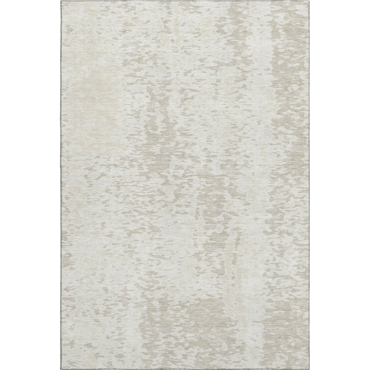 675452 5 x 8 ft. Ivory & Beige Abstract Transitional Washable Machine Made Rectangle Area Rug with UV Protection