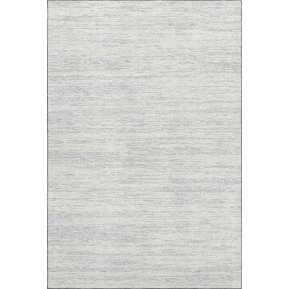 675620 5 x 8 ft. Silver & Ivory Striped Transitional Washable Machine Made Rectangle Area Rug with UV Protection