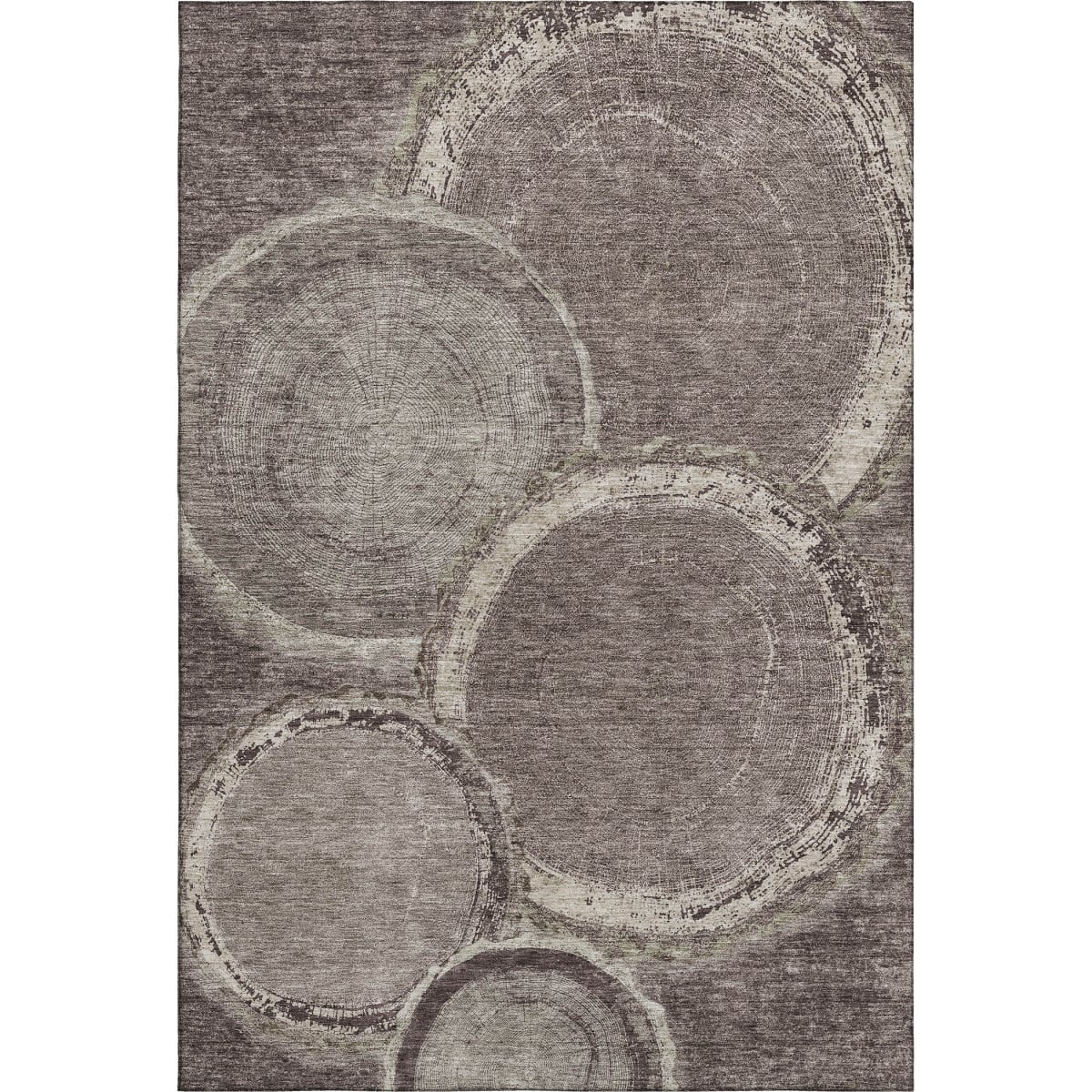 675636 10 x 14 ft. Chocolate & Beige Woodland Lodge Washable Machine Made Rectangle Area Rug with UV Protection