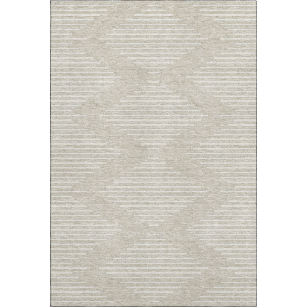 679688 8 x 10 ft. Beige & Ivory Geometric Transitional Washable Machine Made Rectangle Area Rug with UV Protection