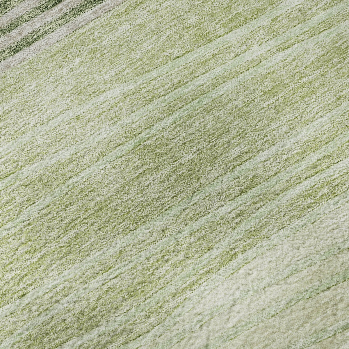 662078 9 x 12 ft. Artichoke Green & Taupe Striped Washable Machine Made Rectangle Area Rug with UV Protection