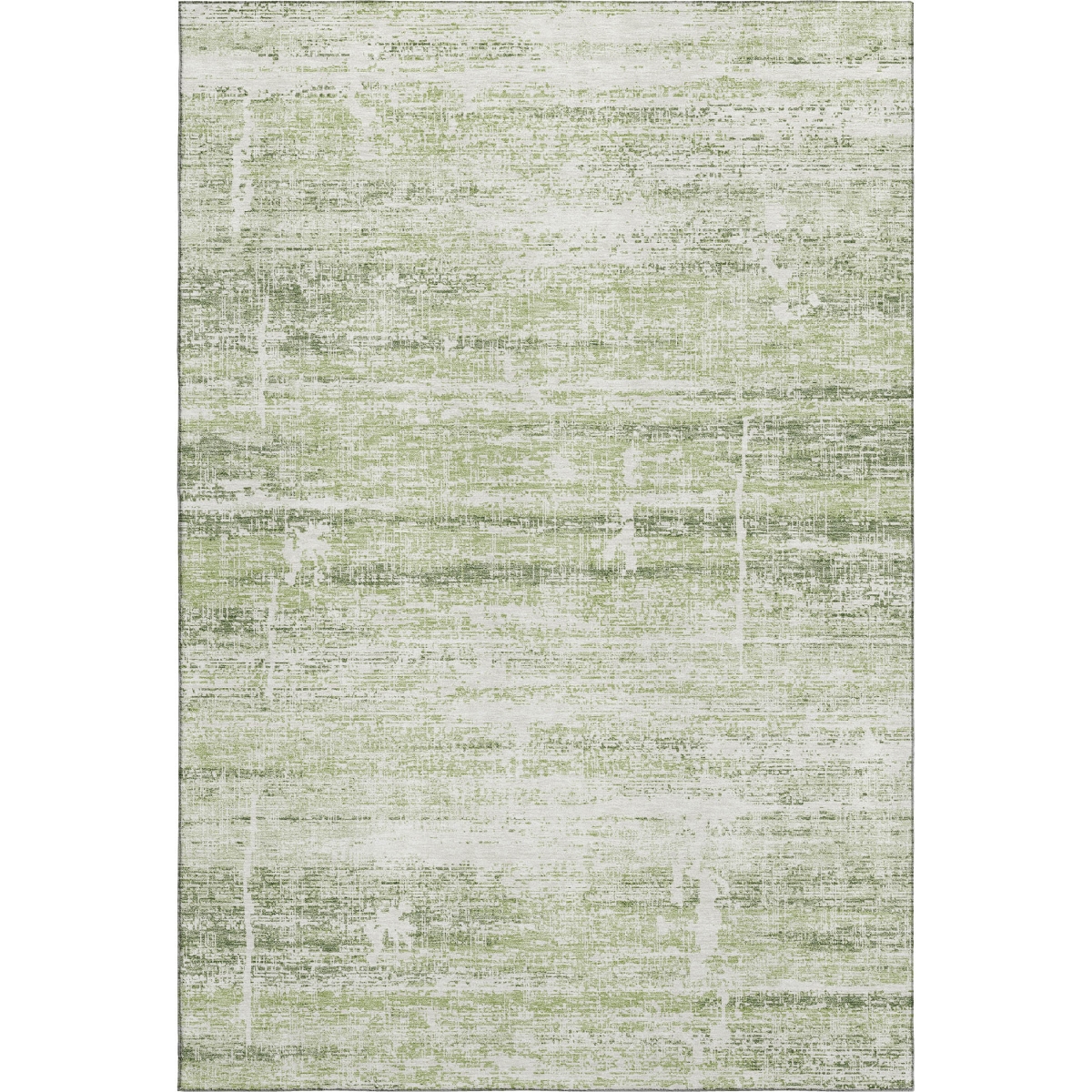 662895 8 x 10 ft. Artichoke Green & Ivory Abstract Transitional Washable Machine Made Rectangle Area Rug with UV Protection