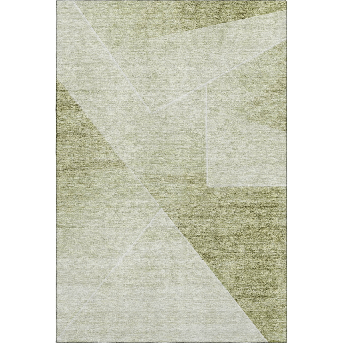 664964 8 x 10 ft. Sage & Ivory Geometric Transitional Washable Machine Made Rectangle Area Rug with UV Protection