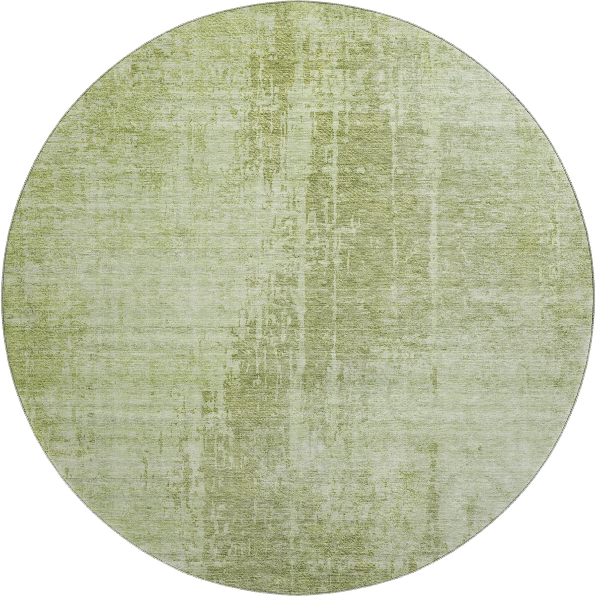 665654 8 ft. Sage & Ivory Abstract Transitional Washable Round Area Rug with UV Protection