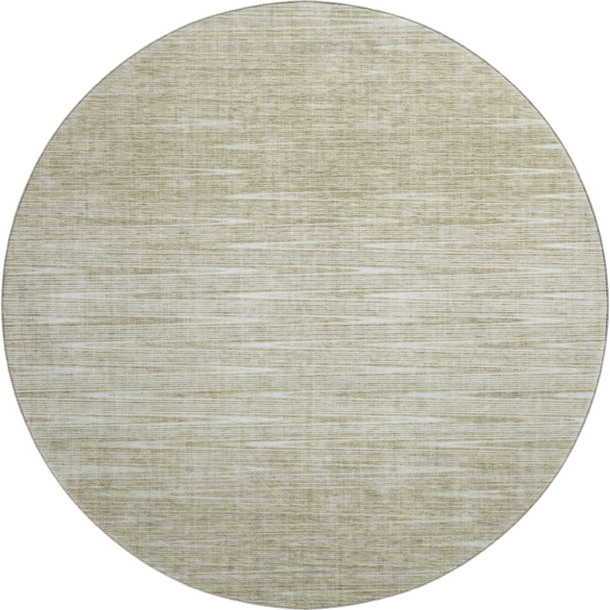 665774 8 ft. Khaki & Beige Abstract Transitional Washable Round Area Rug with UV Protection