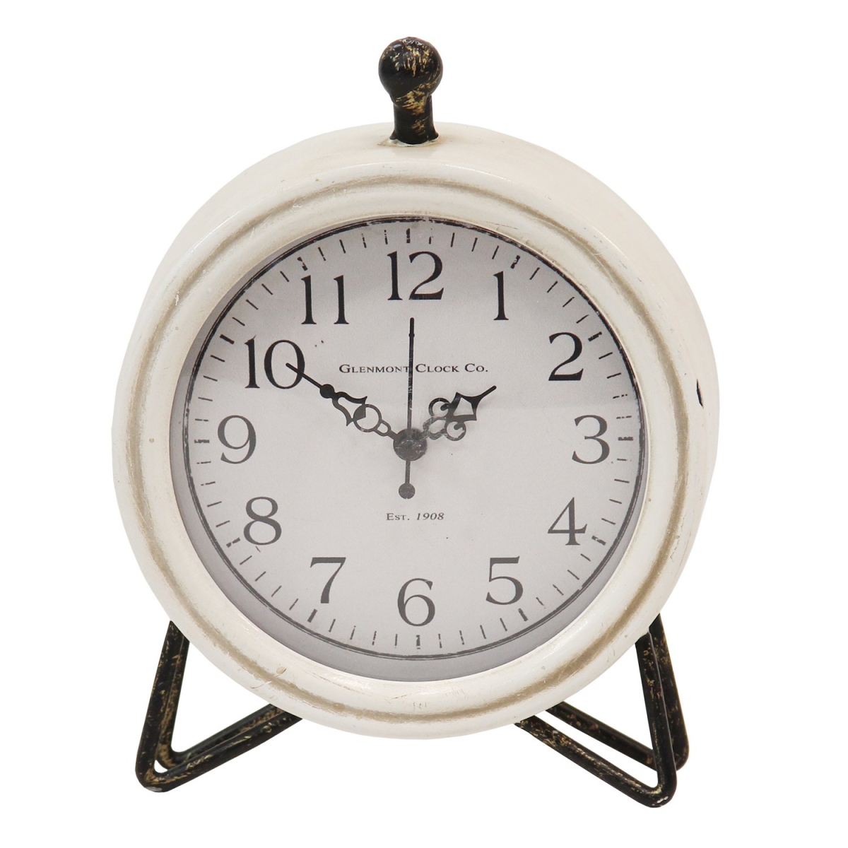 Picture of Home Roots Beddings 331474 Classic Table Clock&#44; White & Black