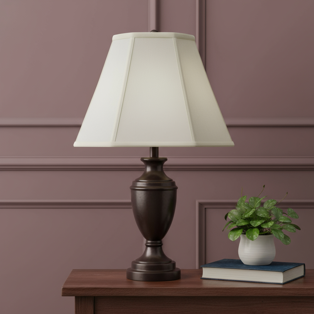 654733 12.25 x 18 x 18 in. Eggshell Linen Piped Empire Lamp Shade