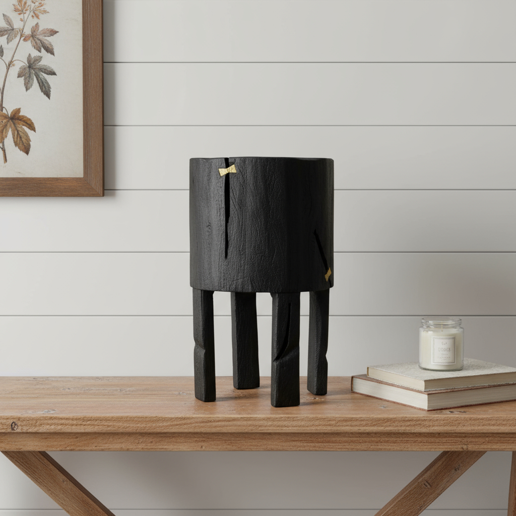 659057 36 x 20 x 20 in. Black Wood Pot Planter