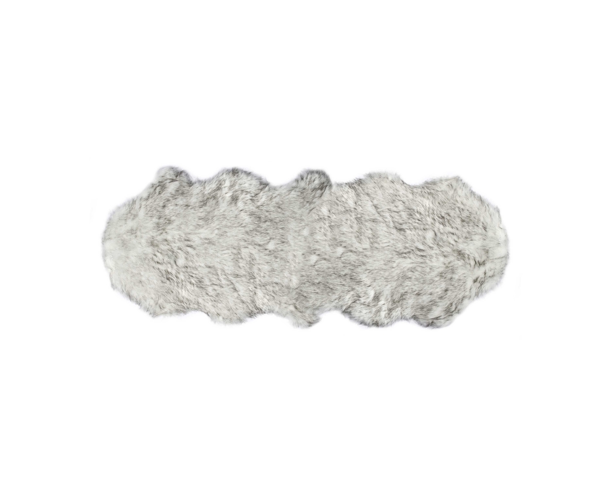 Faux Sheepskin Rug - Double, Gradient Grey - 2 x 6 ft.