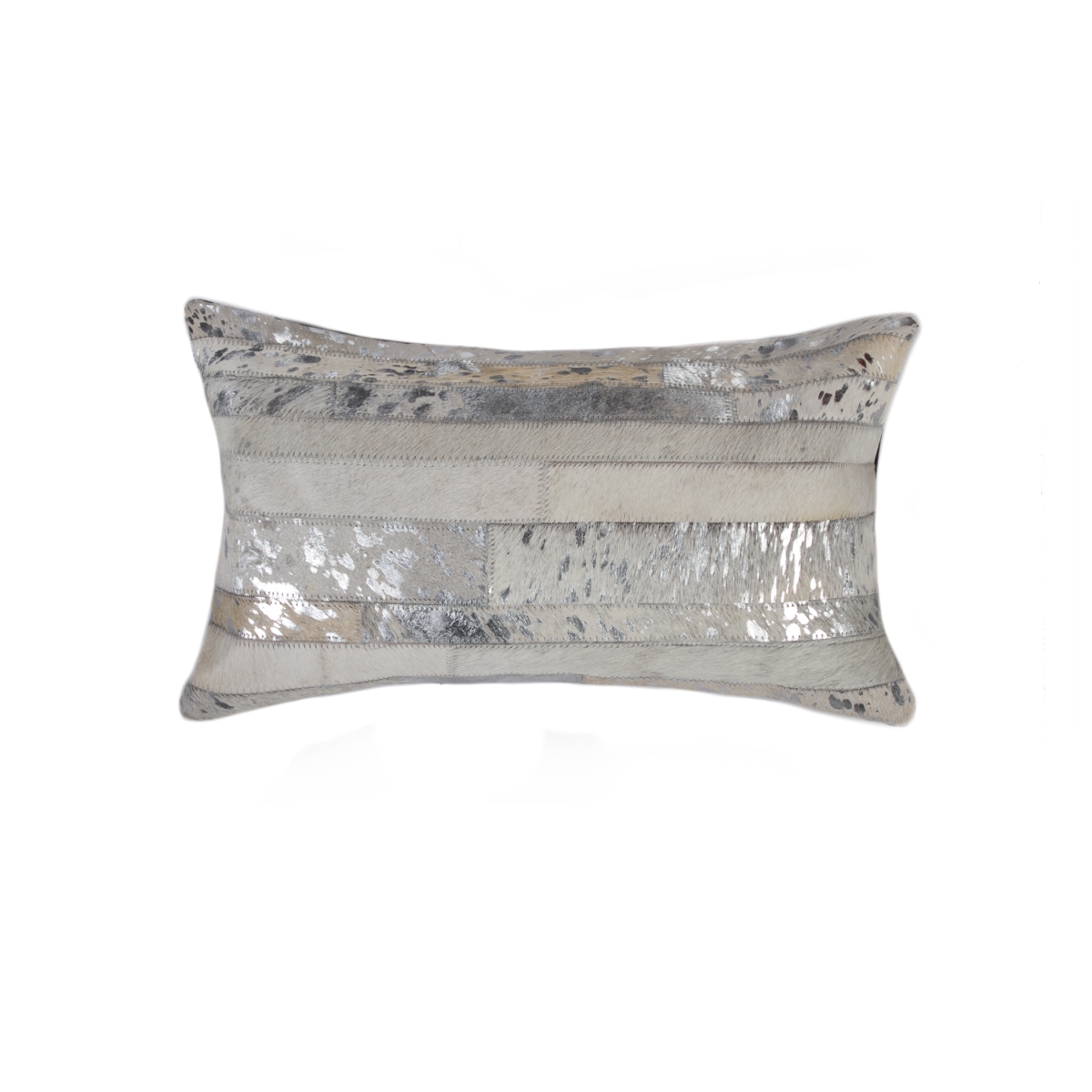 Home Roots Beddings 332293 Torino Madrid Pillow, Grey & Silver - 12 x 20 in.