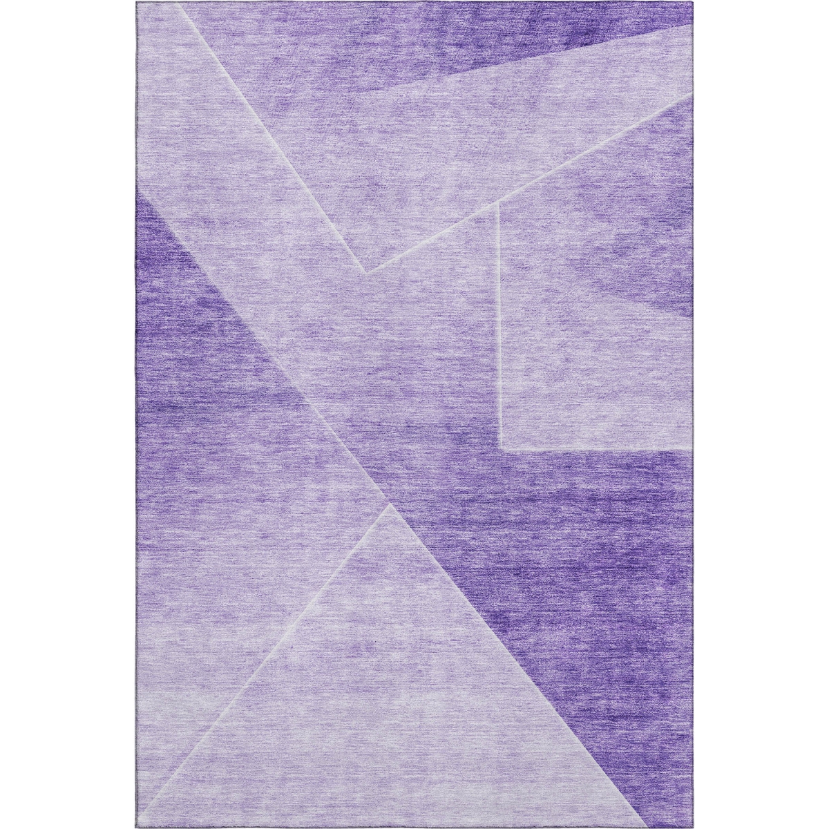 664958 8 x 10 ft. Purple & Ivory Geometric Transitional Washable Machine Made Rectangle Area Rug with UV Protection
