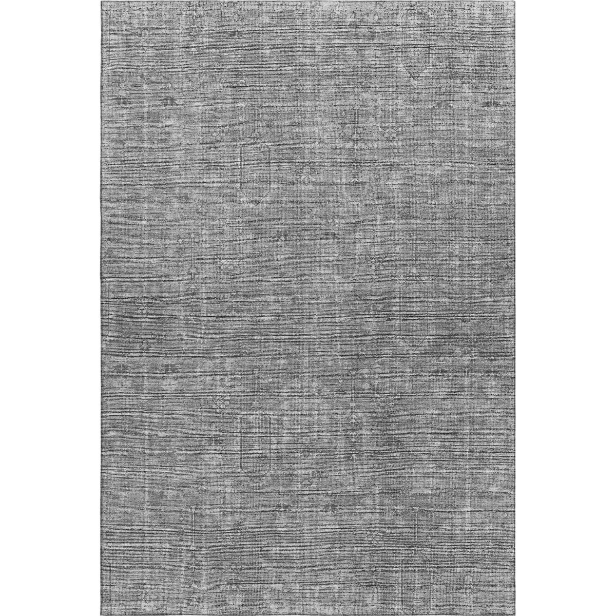 665411 5 x 8 ft. Gray & Silver Southwestern Transitional Washable Machine Made Rectangle Area Rug with UV Protection
