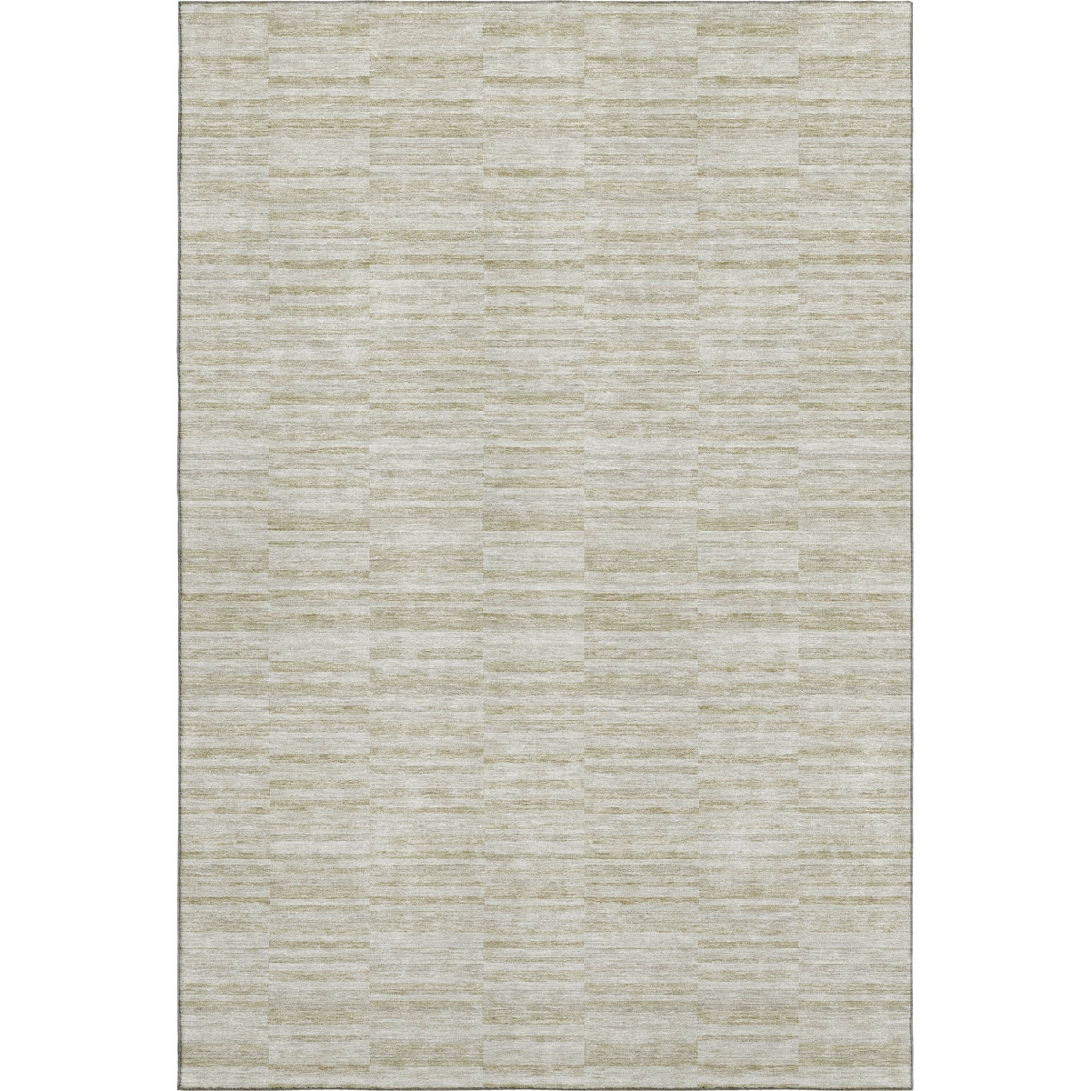 666356 10 x 14 ft. Taupe & Beige Striped Transitional Washable Machine Made Rectangle Area Rug with UV Protection
