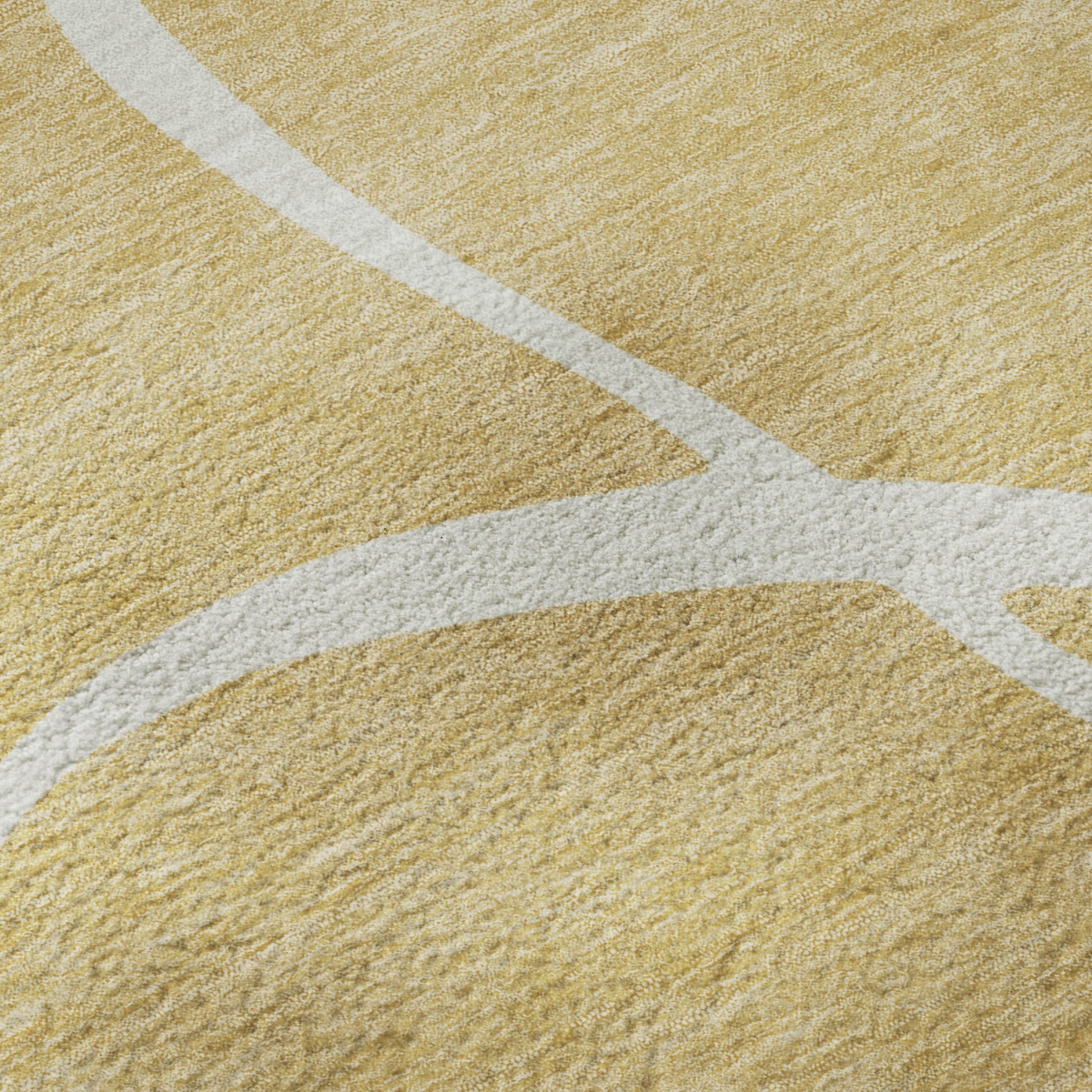 678639 9 x 12 ft. Gold & Ivory Abstract Transitional Washable Machine Made Rectangle Area Rug with UV Protection