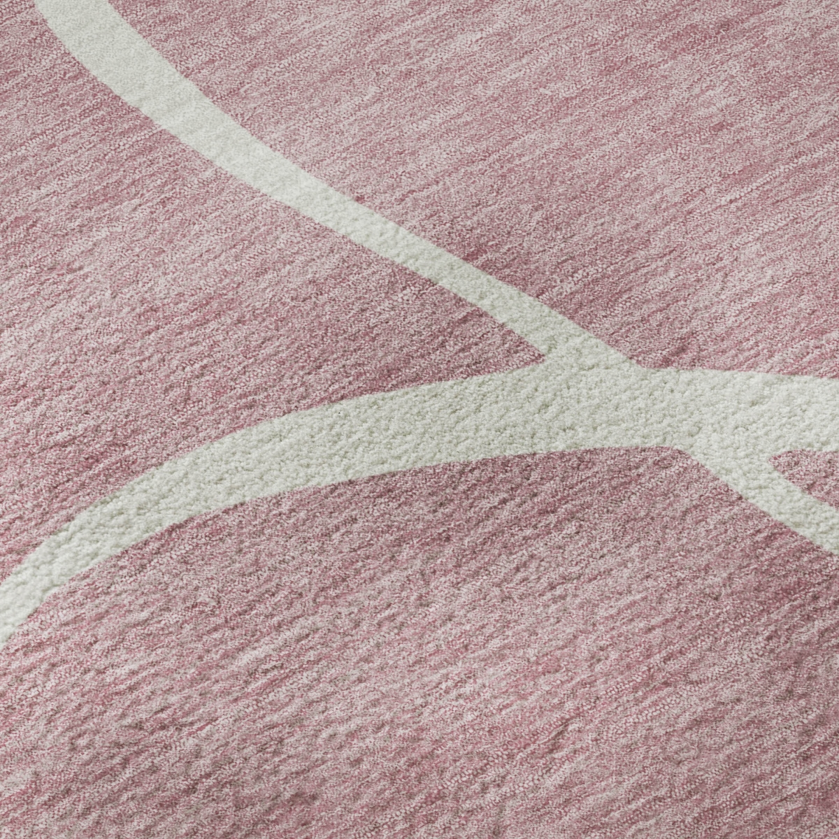 678664 10 x 14 ft. Pink & Ivory Abstract Transitional Washable Machine Made Rectangle Area Rug with UV Protection