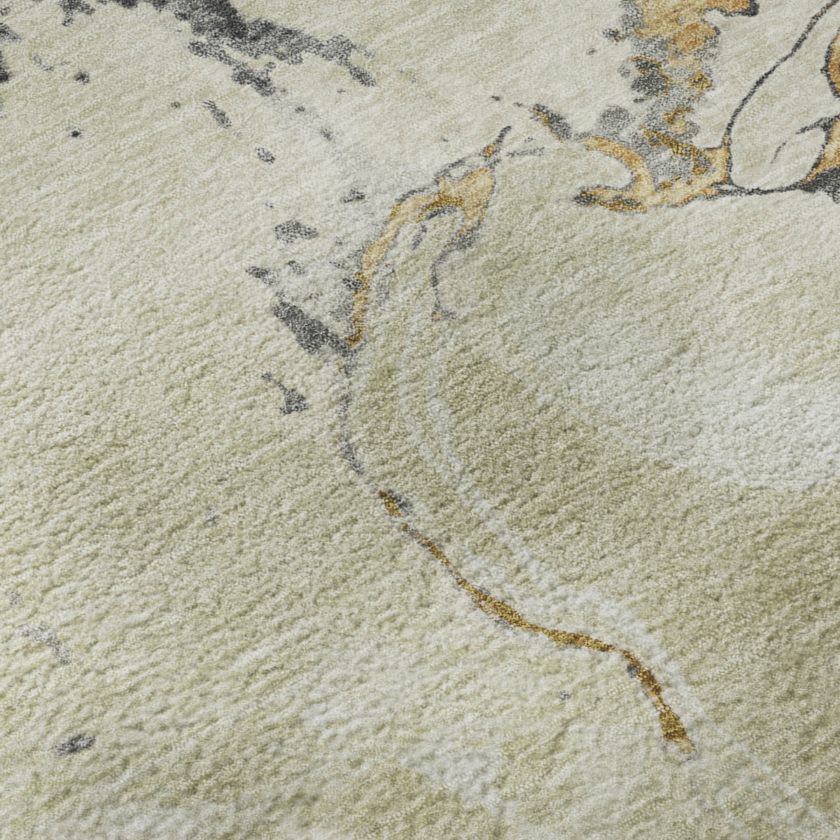 678940 10 x 14 ft. Ivory Beige & Gray Abstract Washable Machine Made Rectangle Area Rug with UV Protection