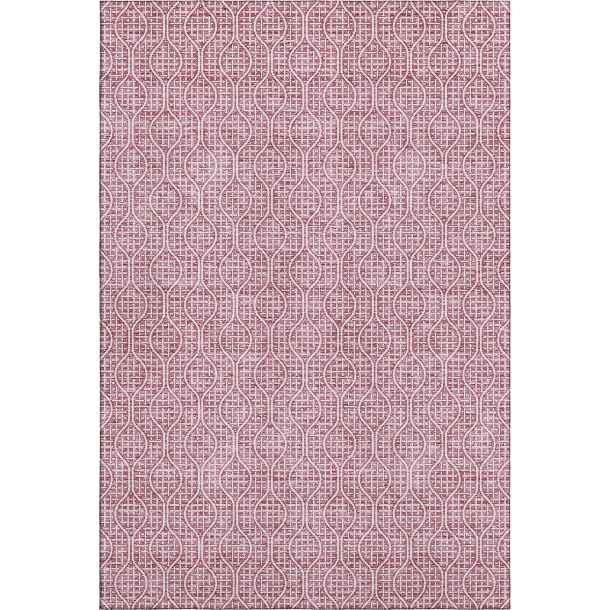 673609 10 x 14 ft. Blush & Ivory Geometric Transitional Washable Machine Made Rectangle Area Rug with UV Protection