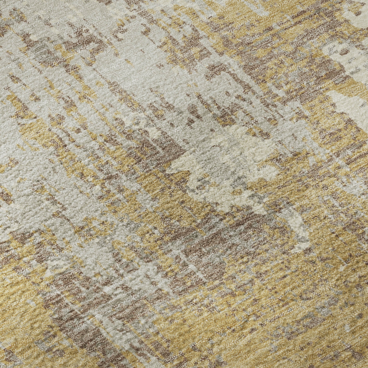 679126 10 x 14 ft. Gold Taupe & Beige Abstract Washable Machine Made Rectangle Area Rug with UV Protection