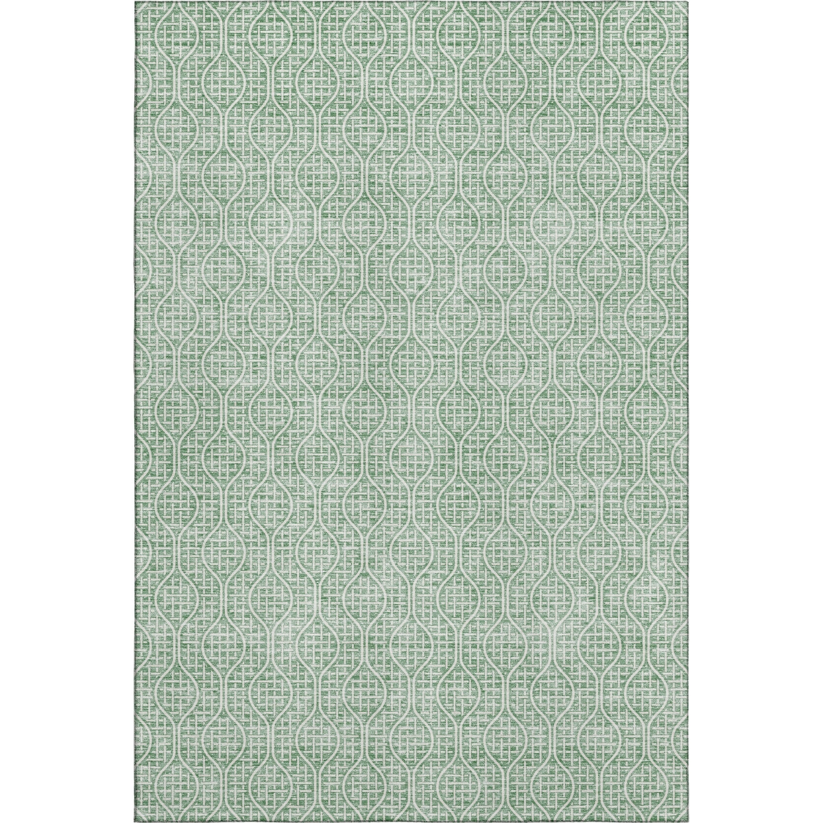 673657 10 x 14 ft. Sage & Ivory Geometric Transitional Washable Machine Made Rectangle Area Rug with UV Protection