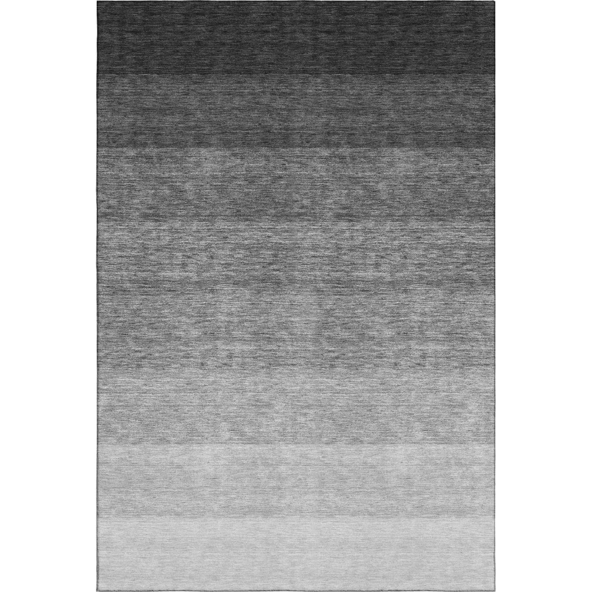 673769 8 x 10 ft. Black & Gray Ombre Washable Machine Made Rectangle Area Rug with UV Protection