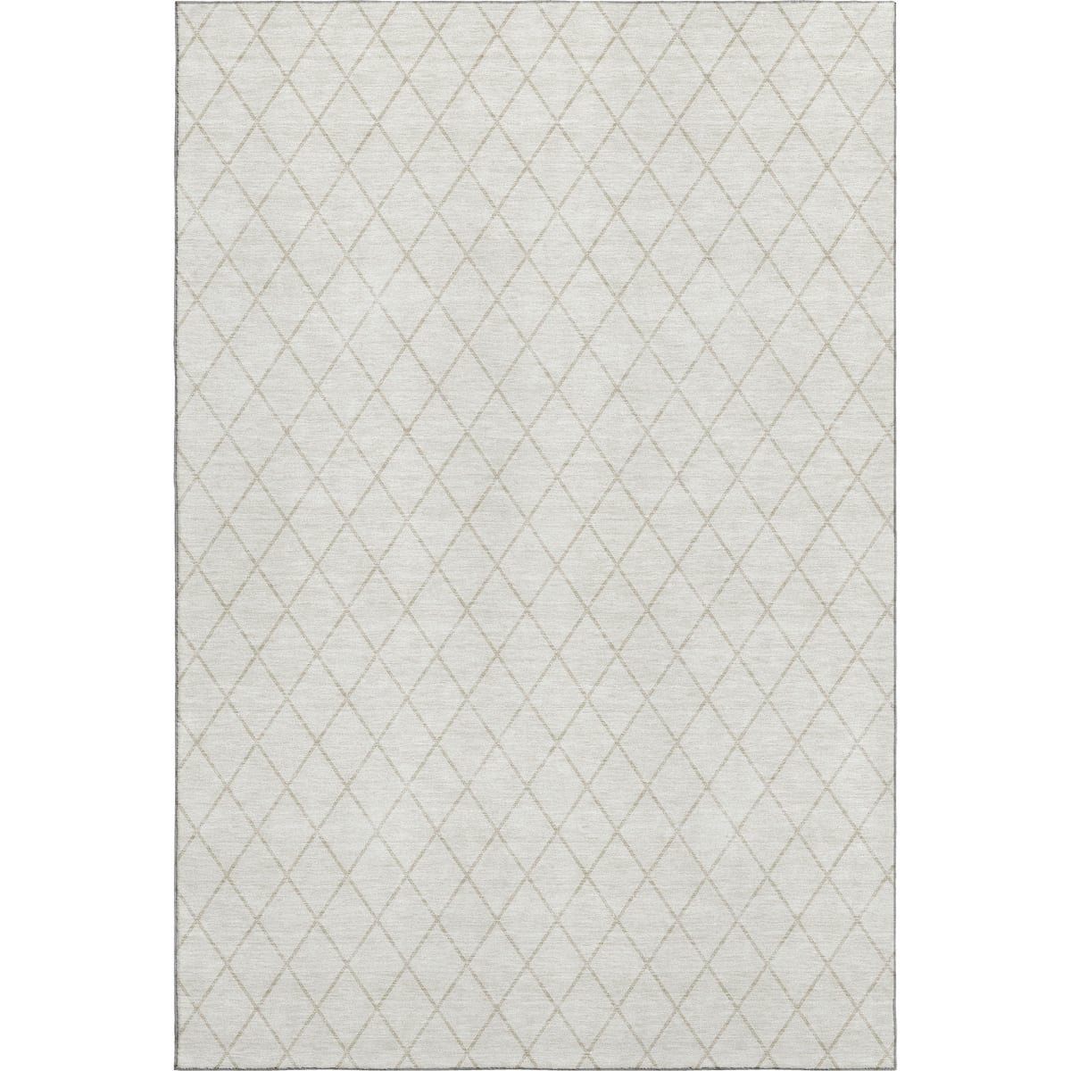 674094 9 x 12 ft. Ivory & Beige Geometric Transitional Washable Machine Made Rectangle Area Rug with UV Protection