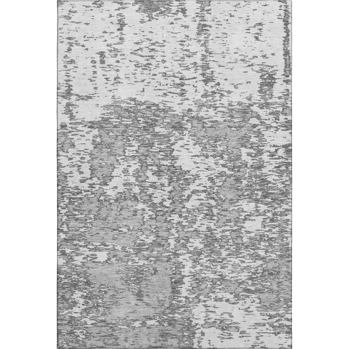 675246 10 x 14 ft. Gray & Silver Abstract Transitional Washable Machine Made Rectangle Area Rug with UV Protection