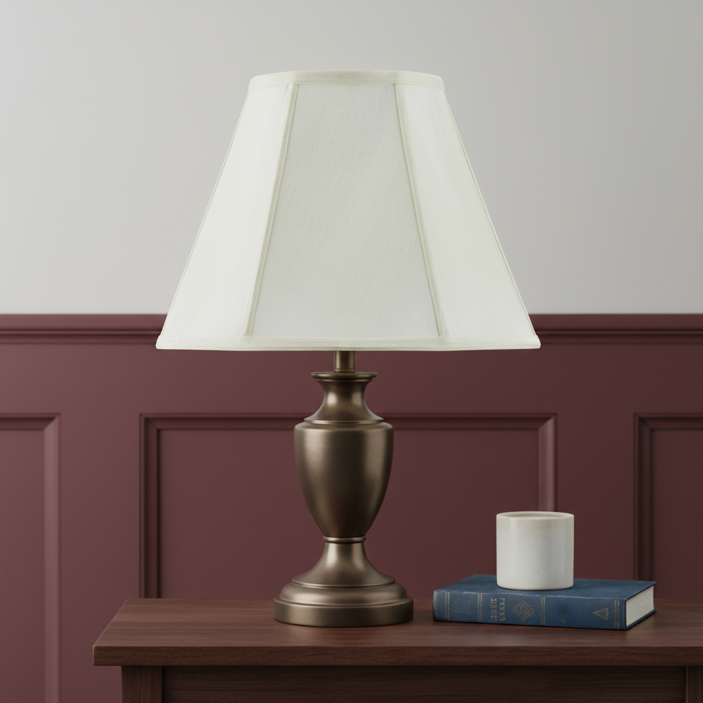 654735 13 x 20 x 20 in. Eggshell Linen Piped Empire Lamp Shade