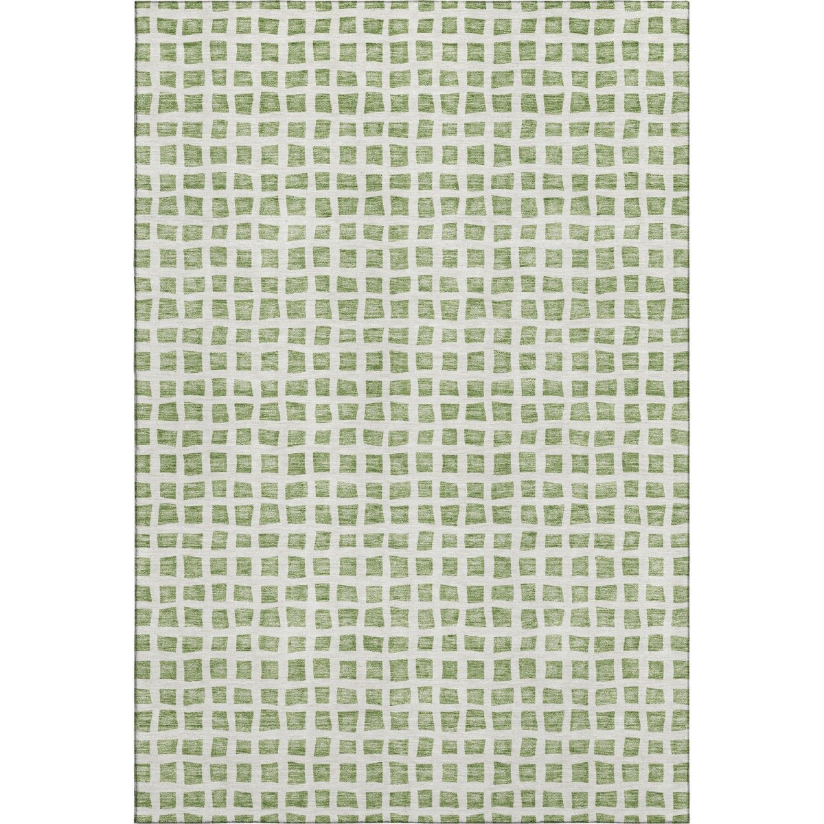 661489 8 x 10 ft. Artichoke Green & Ivory Geometric Transitional Washable Machine Made Rectangle Area Rug with UV Protection
