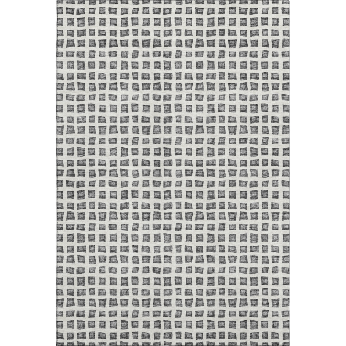 661517 5 x 8 ft. Gray & Silver Geometric Transitional Washable Machine Made Rectangle Area Rug with UV Protection