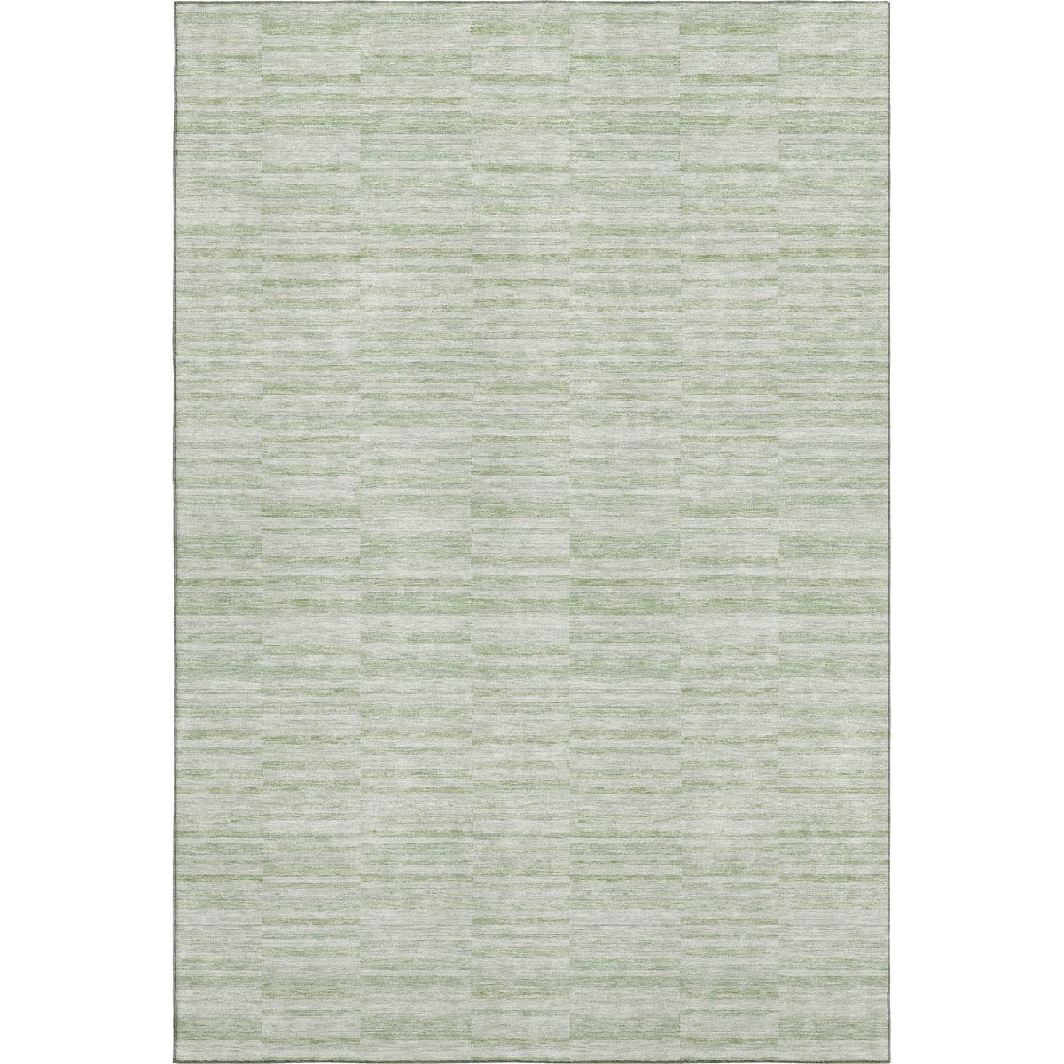 666336 8 x 10 ft. Sage & Ivory Striped Transitional Washable Machine Made Rectangle Area Rug with UV Protection