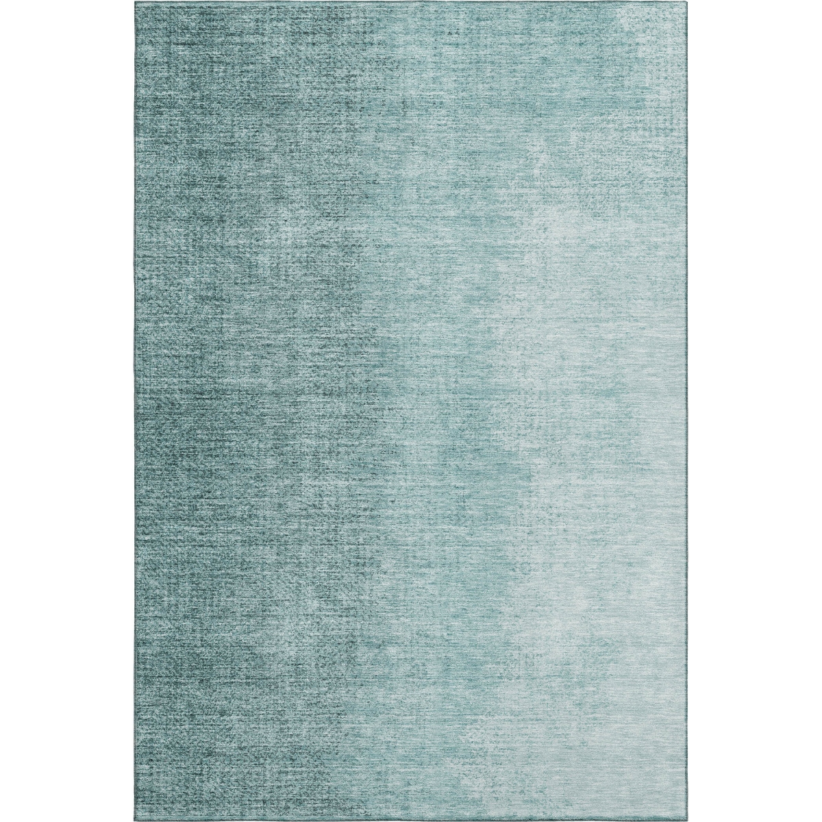 666613 9 x 12 ft. Teal & Ivory Ombre Transitional Washable Machine Made Rectangle Area Rug with UV Protection