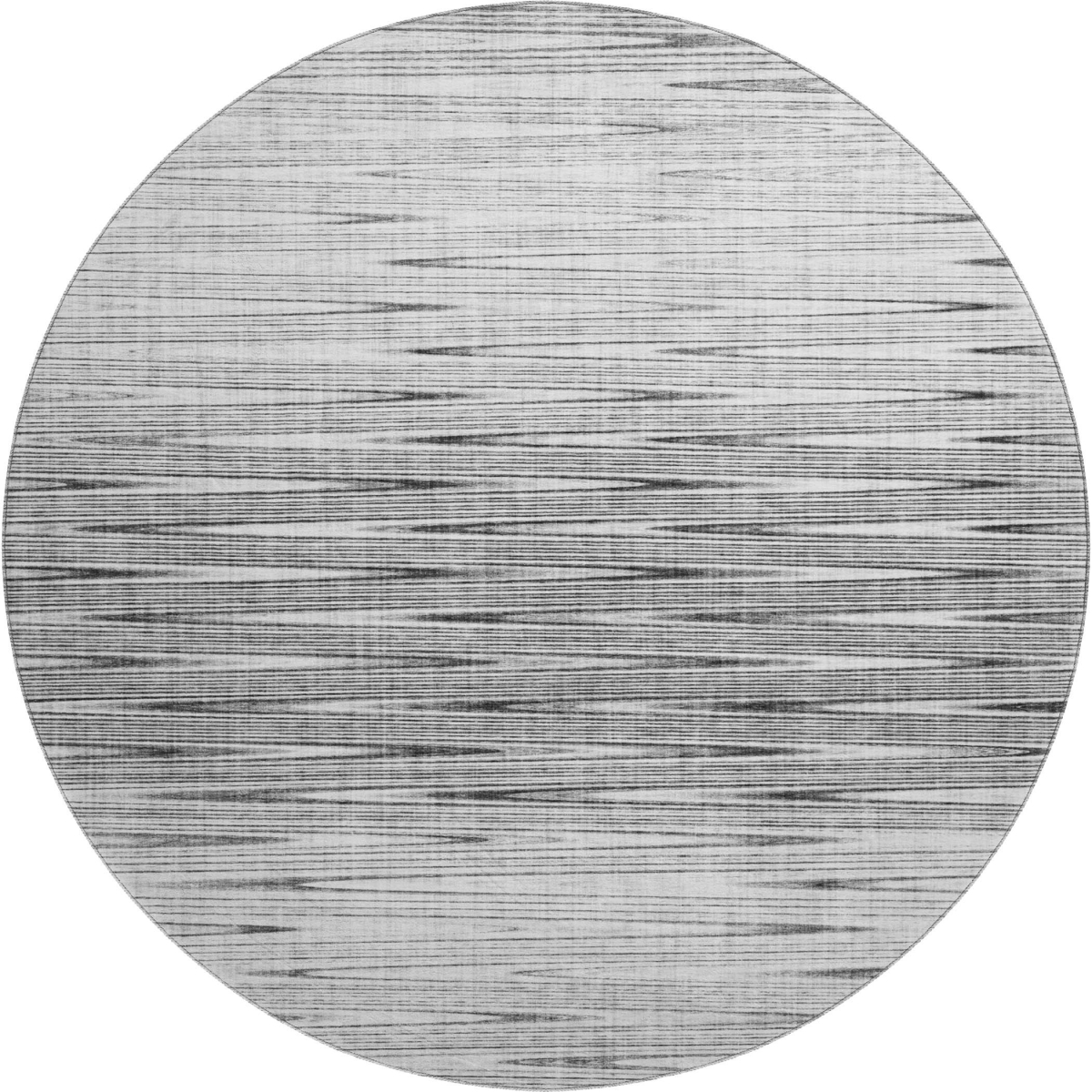 665768 8 ft. Gray & Silver Abstract Transitional Washable Round Area Rug with UV Protection