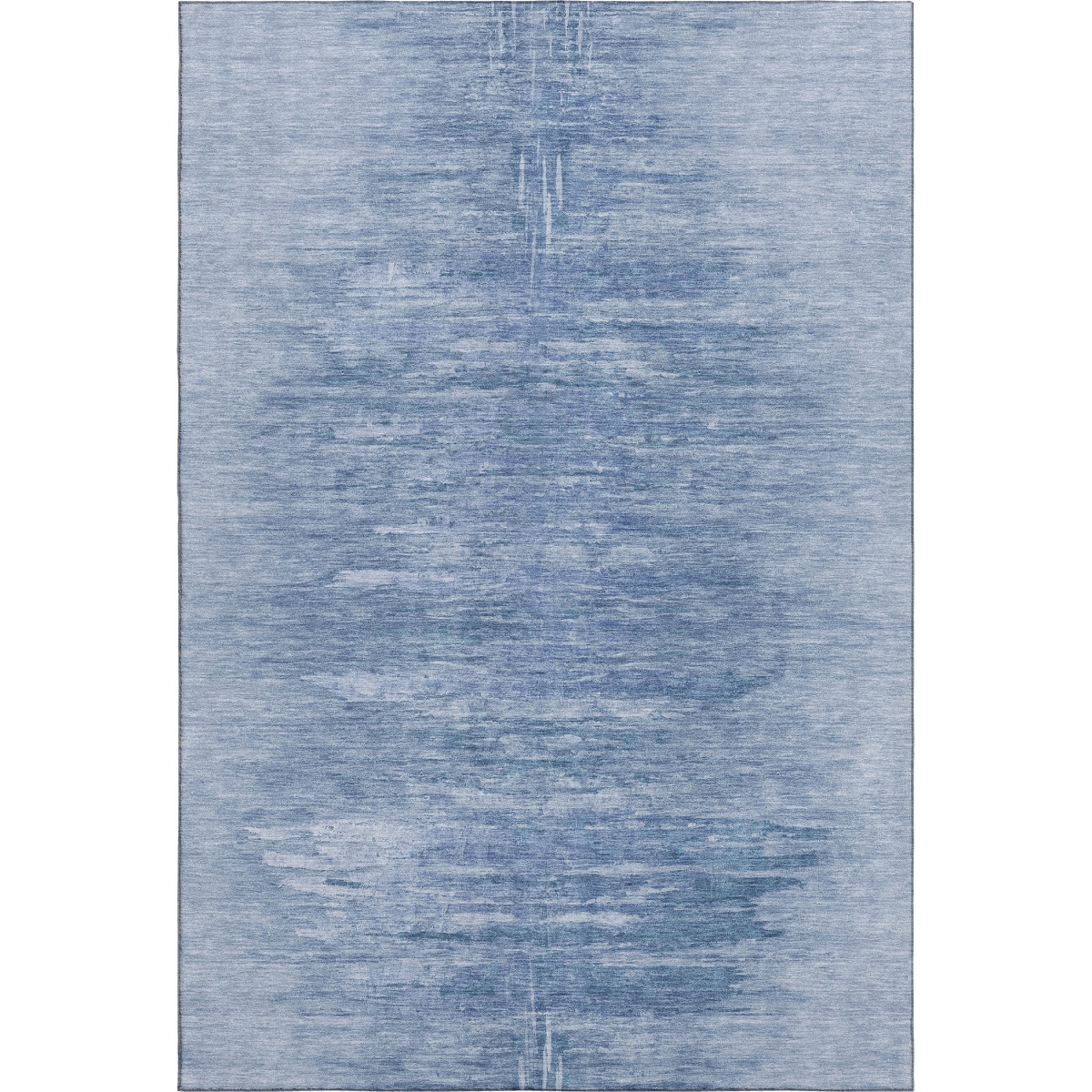665993 10 x 14 ft. Blue & Ivory Abstract Transitional Washable Machine Made Rectangle Area Rug with UV Protection