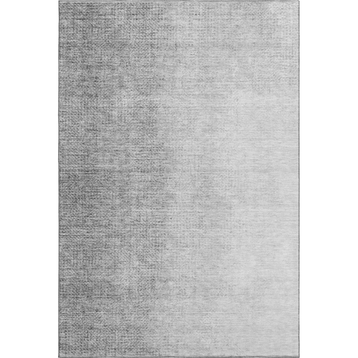 666602 10 x 14 ft. Gray & Silver Ombre Transitional Washable Machine Made Rectangle Area Rug with UV Protection
