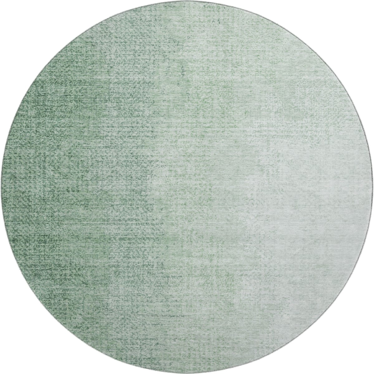 666605 8 ft. Green & Ivory Ombre Transitional Washable Round Area Rug with UV Protection