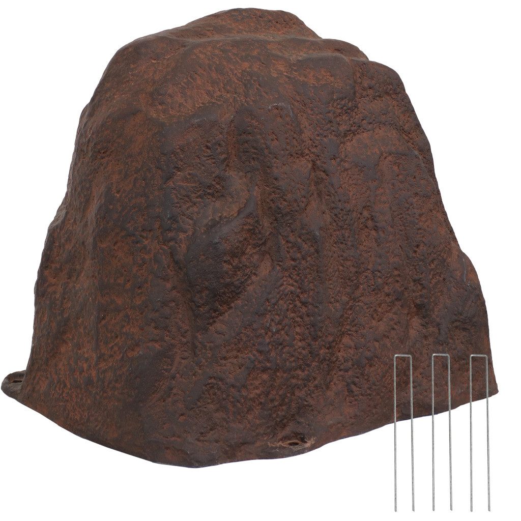 666826 22 in. Brown Polyresin Faux Rock